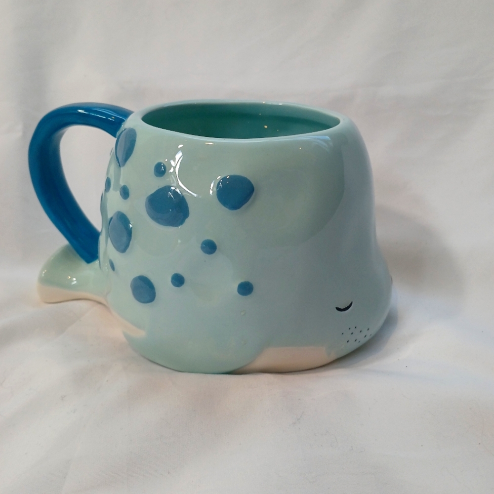 Blue MANATEE Shaped 3.5" Tall Coffee Mug ~ “Oh The Hu-Manatee” ~ TAG Brand